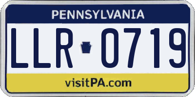 PA license plate LLR0719