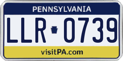 PA license plate LLR0739