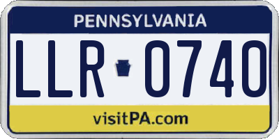 PA license plate LLR0740