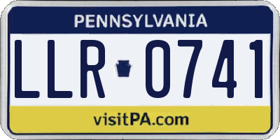 PA license plate LLR0741