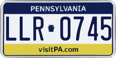 PA license plate LLR0745