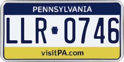 PA license plate LLR0746