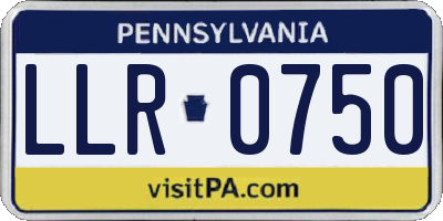 PA license plate LLR0750