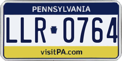 PA license plate LLR0764