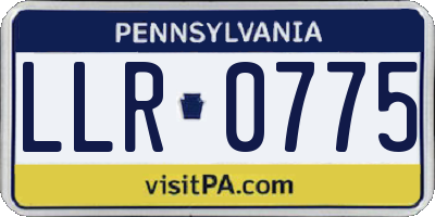 PA license plate LLR0775