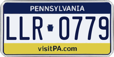 PA license plate LLR0779
