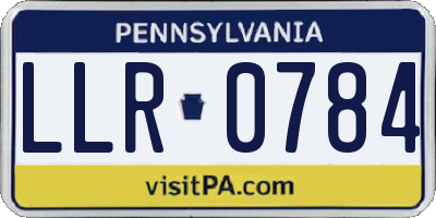 PA license plate LLR0784