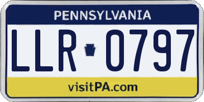 PA license plate LLR0797