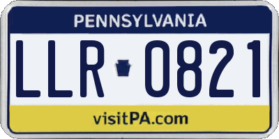 PA license plate LLR0821