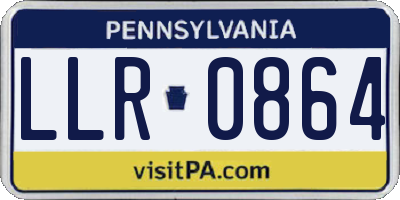 PA license plate LLR0864