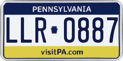 PA license plate LLR0887