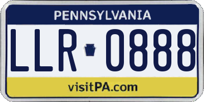 PA license plate LLR0888