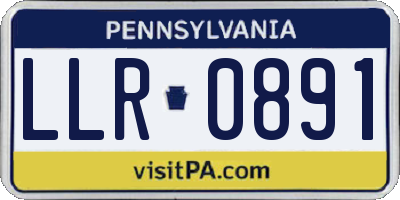 PA license plate LLR0891