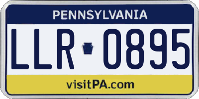 PA license plate LLR0895