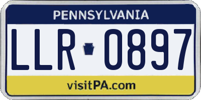 PA license plate LLR0897