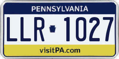 PA license plate LLR1027