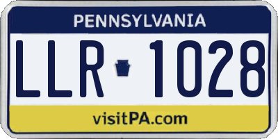 PA license plate LLR1028