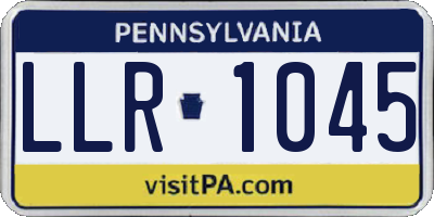 PA license plate LLR1045
