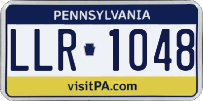 PA license plate LLR1048
