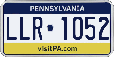 PA license plate LLR1052