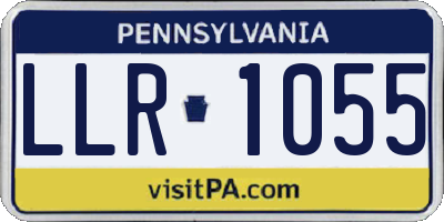 PA license plate LLR1055