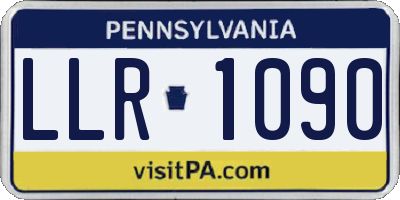 PA license plate LLR1090