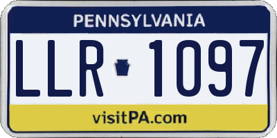 PA license plate LLR1097