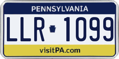 PA license plate LLR1099
