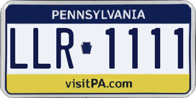 PA license plate LLR1111