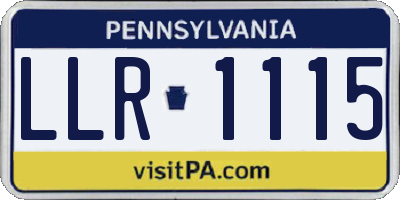 PA license plate LLR1115