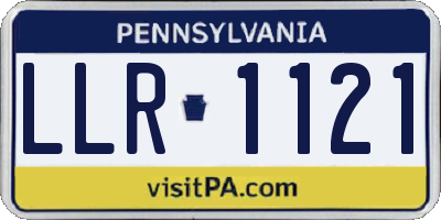 PA license plate LLR1121
