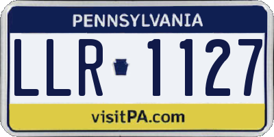 PA license plate LLR1127