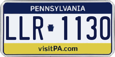 PA license plate LLR1130