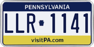 PA license plate LLR1141