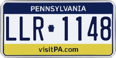 PA license plate LLR1148