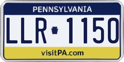 PA license plate LLR1150