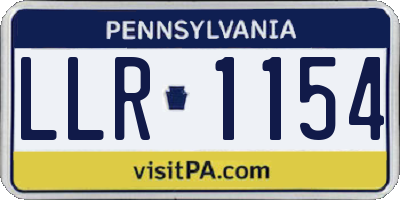 PA license plate LLR1154