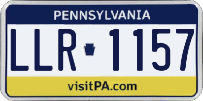 PA license plate LLR1157