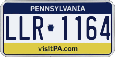 PA license plate LLR1164