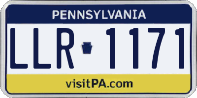 PA license plate LLR1171