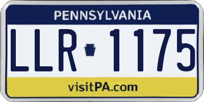PA license plate LLR1175