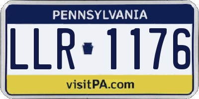 PA license plate LLR1176
