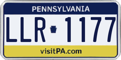 PA license plate LLR1177