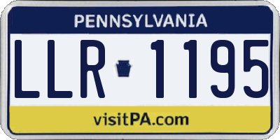 PA license plate LLR1195
