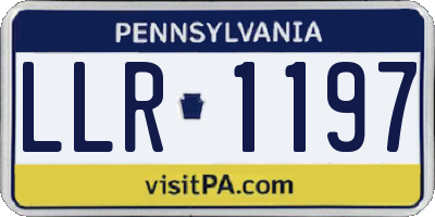 PA license plate LLR1197
