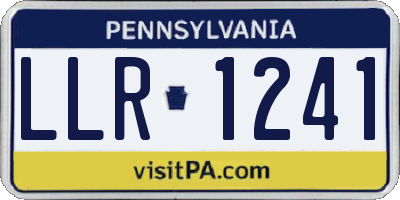 PA license plate LLR1241
