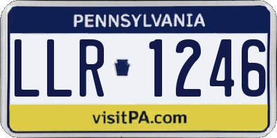 PA license plate LLR1246
