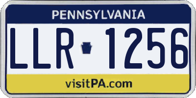 PA license plate LLR1256