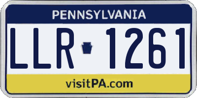 PA license plate LLR1261