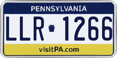 PA license plate LLR1266